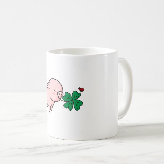 Gnome St Patricks Day Shenanigans Gnomies Kleeblat Kaffeetasse (VorderseiteRechts)