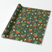 Gnome St. Patrick's Day Wrapping Paper Geschenkpapier (Ungerollt)