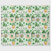 Gnome St. Patrick's Day Wrapping Paper Geschenkpapier (Flach)