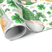 Gnome St. Patrick's Day Wrapping Paper Geschenkpapier (Rolleneckpunkt)