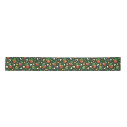 Gnome St. Patrick's Day Wrapping Paper Satinband (Vorderseite)