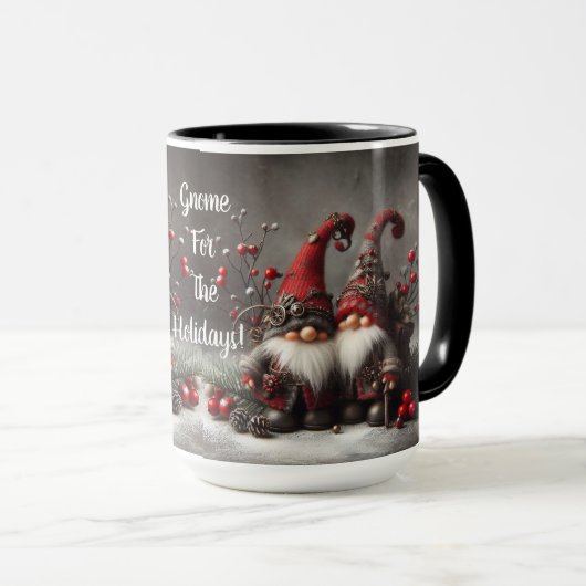 Gnome SteamPunk Weihnachtskaffee Tasse Cup (VorderseiteRechts)