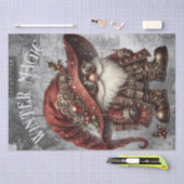 Gnome Steampunk Winter Weihnachten Seidenpapier (Handwerk)