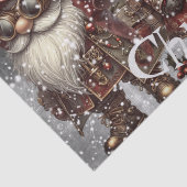 Gnome Steampunk Winterweihgabepapier Seidenpapier (Detail)
