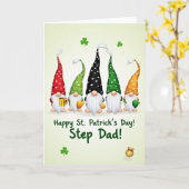 Gnome Step Dad St Patricks Day Card Karte (Gelbe Blume)
