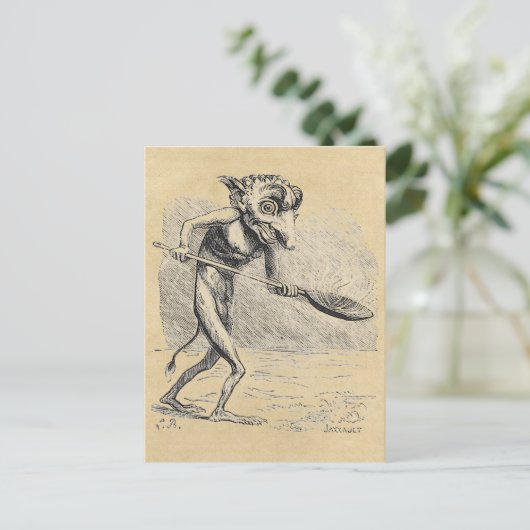 Gnome Stirs the Cauldron Postkarte (Stehend Vorderseite)