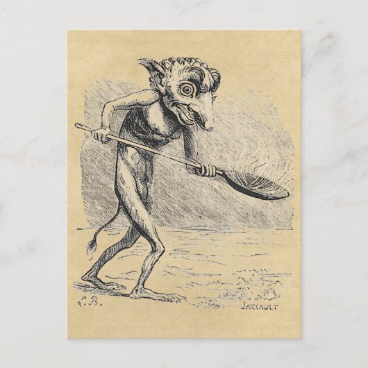 Gnome Stirs the Cauldron Postkarte (Vorderseite)