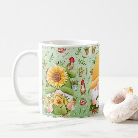 GNOME  sunflower, for Gnome Lovers, Coffe Kaffeetasse (Mit Donut)