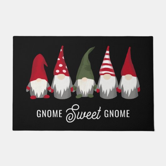 Gnome Sweet Gnome Funny Christmas Fußmatte (Vorderseite)