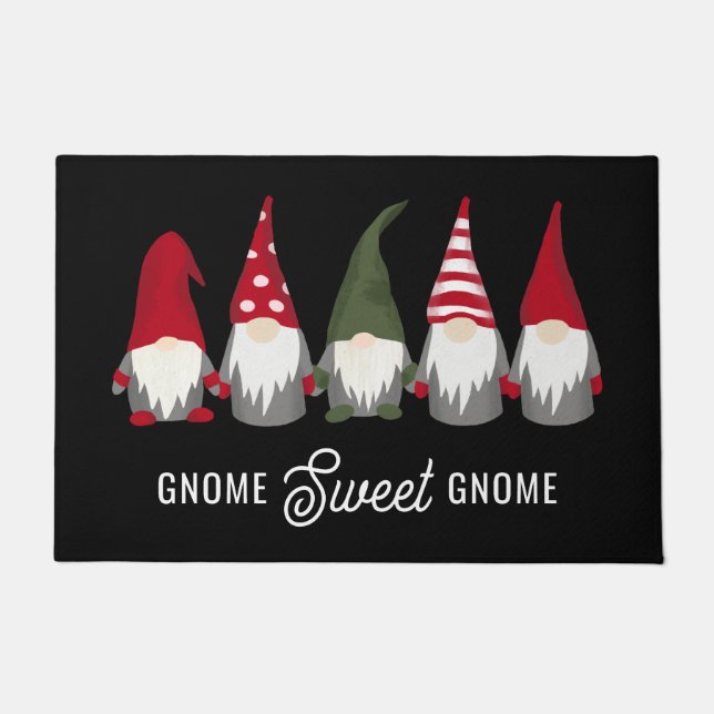 Gnome Sweet Gnome Funny Christmas Fußmatte (Vorderseite)