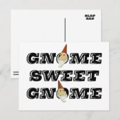 Gnome Sweet Gnome lustige Postkarte (Vorne/Hinten)