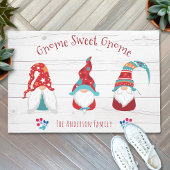 Gnome Sweet Gnome Niedlich Elf Rustic Wood Individ Fußmatte