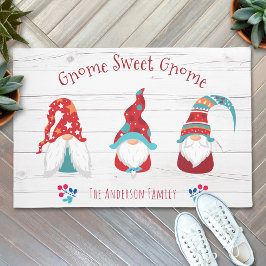 Gnome Sweet Gnome Niedlich Elf Rustic Wood Individ Fußmatte
