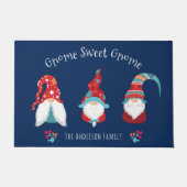 Gnome Sweet Gnome Niedlich Fun Elf Holiday Custom Fußmatte (Vorderseite)