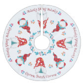 Gnome Sweet Gnome Niedlich Modern Simple Holiday E Polyester Weihnachtsbaumdecke (Vorderseite)