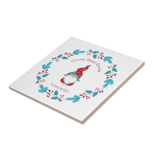 Gnome Sweet Gnome Niedlich Moderne Elfenbeinküste Fliese (Seite)