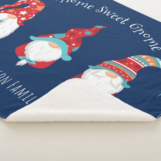 Gnome Sweet Gnome Niedlich Moderne Holiday Elf Nav Sherpadecke (3/4)