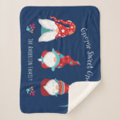 Gnome Sweet Gnome Niedlich Moderne Holiday Elf Nav Sherpadecke (Vorderseite)