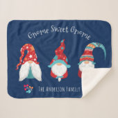 Gnome Sweet Gnome Niedlich Moderne Holiday Elf Nav Sherpadecke (Vorderseite (Horizontal))