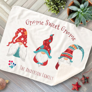 Gnome Sweet Gnome Niedlich Simple Holiday Elf Mode Sherpadecke