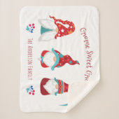 Gnome Sweet Gnome Niedlich Simple Holiday Elf Mode Sherpadecke (Vorderseite)