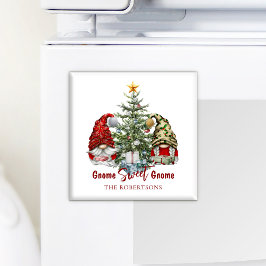 Gnome Sweet Gnome Niedlich Watercolor Weihnachten Magnet