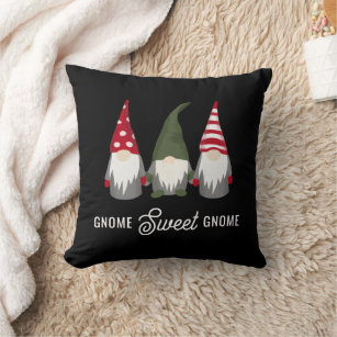 Gnome Sweet Gnome | Niedliche Weihnachten Kissen