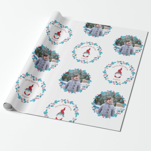 Gnome Sweet Gnome Niedliches Blumenkraut Custom Fo Geschenkpapier (Ungerollt)