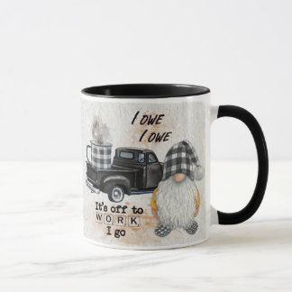 Gnome Tasse Truck Zitat Schwarz-Weiß-Kariert