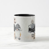 Gnome Tasse Truck Zitat Schwarz-Weiß-Kariert (Zentrum)