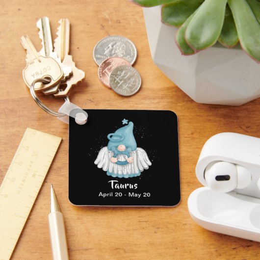 Gnome Taurus Astrologie Signaturengel Schlüsselanh Schlüsselanhänger (Schreibtisch)