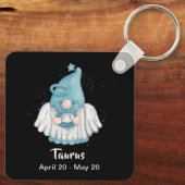 Gnome Taurus Astrologie Signaturengel Schlüsselanh Schlüsselanhänger (Rückseite)