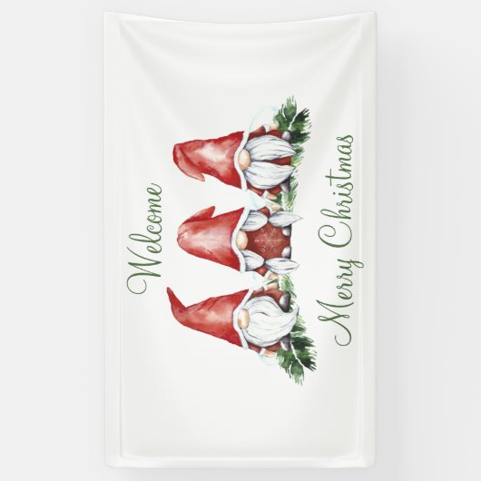 Gnome Themed Holiday Banner (Vertikal)