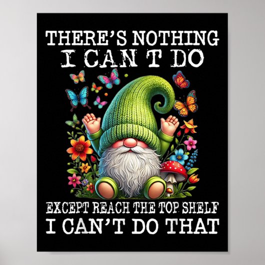 Gnome There's Nothing I Can't Do Except Reach The Poster (Vorne)