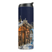 Gnome Thermal Christmas Night Tumbler Thermosbecher (Nach links gedreht)