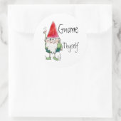 Gnome Thyself Cartoon Sticker (Tasche)