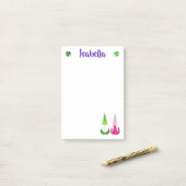 Gnome Toss St. Patrick's Day Post-it Klebezettel (Auf Schreibtisch)