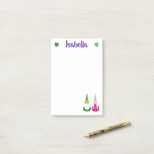 Gnome Toss St. Patrick's Day Post-it Klebezettel (Auf Schreibtisch)