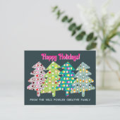 Gnome Tree Holiday Wish Postkarte (Stehend Vorderseite)