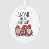 Gnome Trio Weihnachtsschmuck Ornament (Vorderseite)