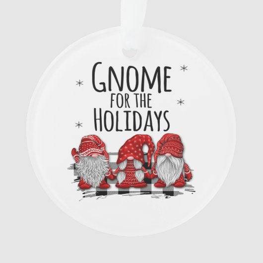 Gnome Trio Weihnachtsschmuck Ornament (Vorderseite)