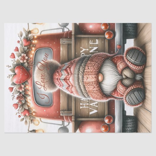 Gnome Truck Liebe Seidenpapier (Vorderseite)