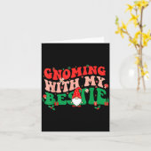 Gnome Twinning With My Ie Funny Matching Christmas Karte (Gelbe Blume)