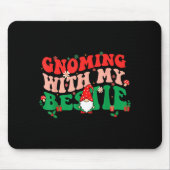 Gnome Twinning With My Ie Funny Matching Christmas Mousepad (Vorne)
