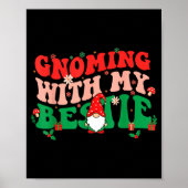 Gnome Twinning With My Ie Funny Matching Christmas Poster (Vorne)