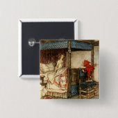 Gnome Überraschung von Arthur Rackham Button (Vorne & Hinten)