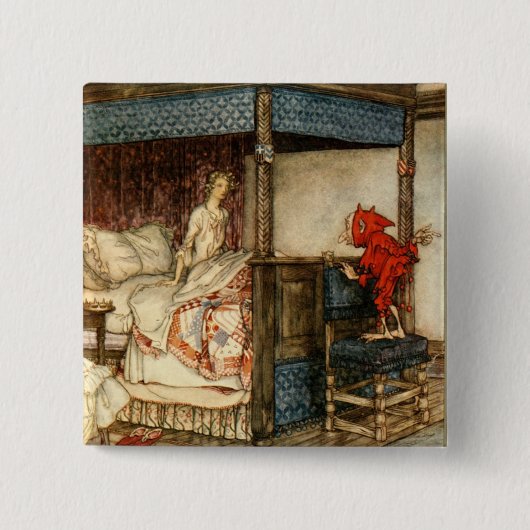 Gnome Überraschung von Arthur Rackham Button (Vorderseite)