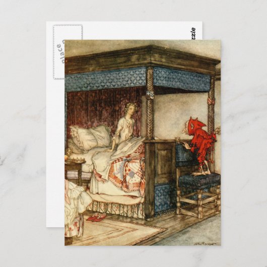 Gnome Überraschung von Arthur Rackham Postkarte (Vorne/Hinten)