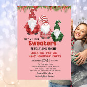 Gnome Ugly Sweater Christmas Party Invitation Einladung