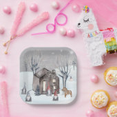 Gnome und Bäume Pappteller (Party)